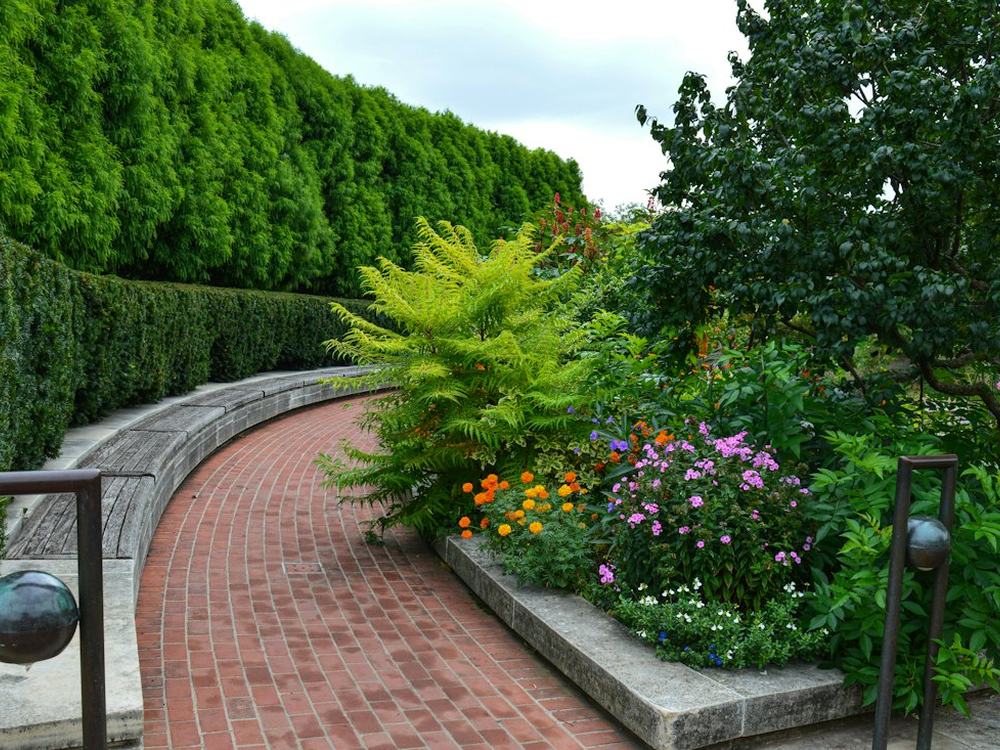 Brick path & perennial borders, Southaven