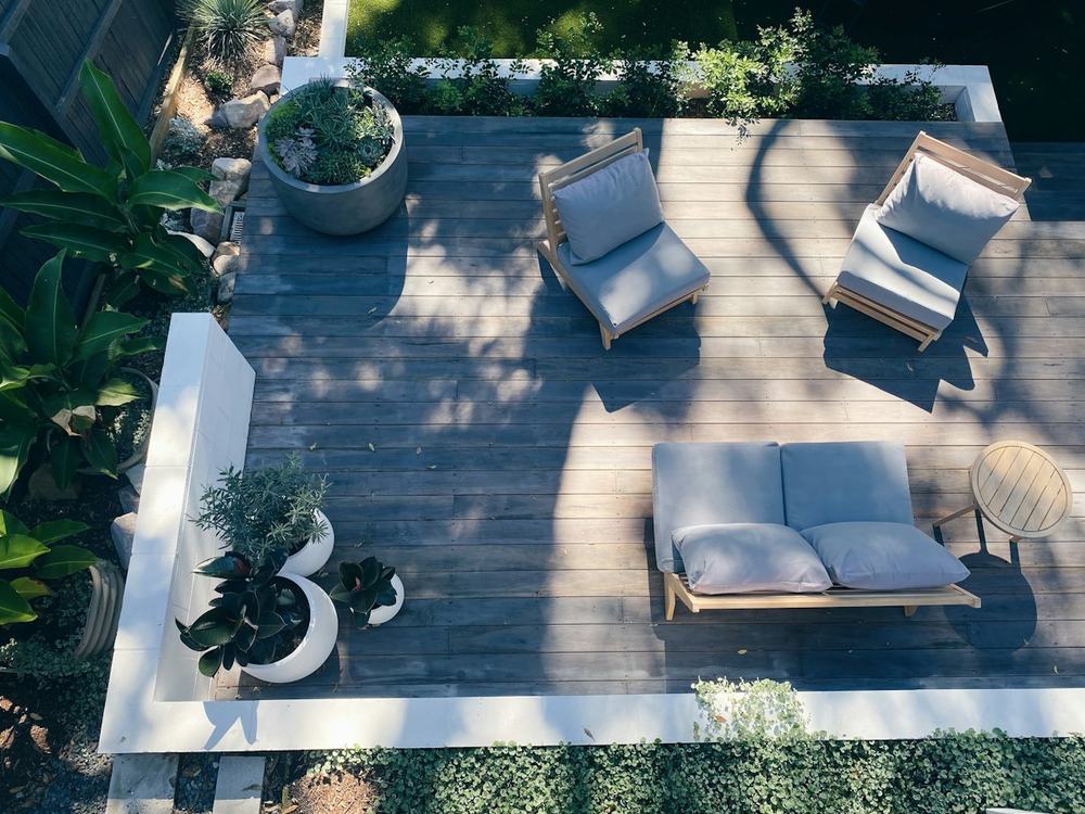 Backyard deck & container garden, Southaven